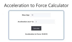 Acceleration to Force Calculator