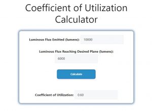 Coefficient of Utilization Calculator