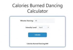 Calories Burned Dancing Calculator