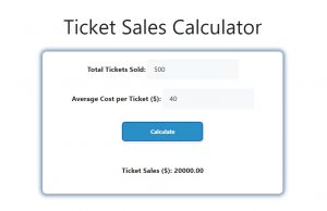 Ticket Sales Calculator