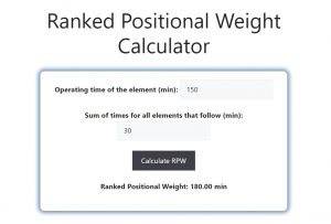 Ranked Positional Weight Calculator