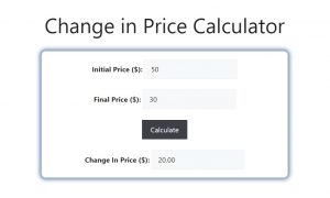 Change in Price Calculator