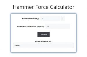 Hammer Force Calculator