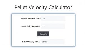 Pellet Velocity Calculator