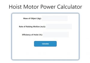 Hoist Motor Power Calculator