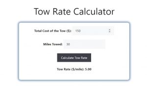 Tow Rate Calculator