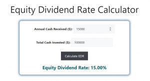 Equity Dividend Rate Calculator