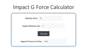 Impact G Force Calculator