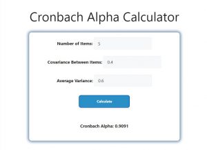 Cronbach Alpha Calculator