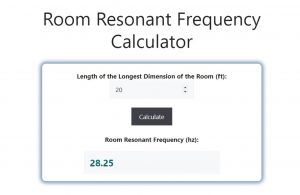 Room Resonant Frequency Calculator