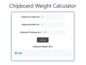 Chipboard Weight Calculator