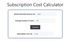 Subscription Cost Calculator