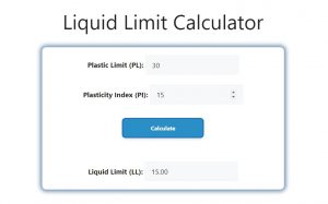 Liquid Limit Calculator