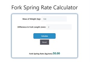 Fork Spring Rate Calculator