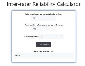 Inter-rater Reliability Calculator