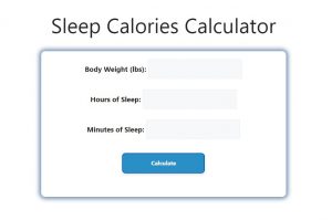 Sleep Calories Calculator