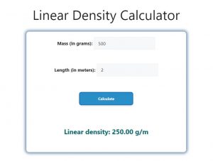 Linear Density Calculator