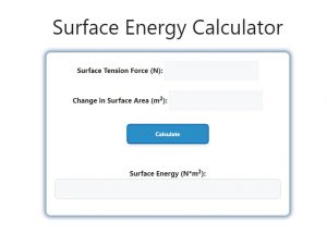 Surface Energy Calculator