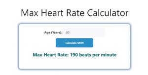 Max Heart Rate Calculator