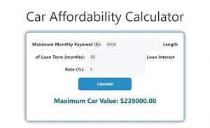 Car Affordability Calculator