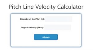 Pitch Line Velocity Calculator