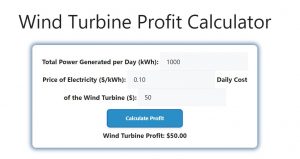 Wind Turbine Profit Calculator