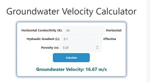 Groundwater Velocity Calculator