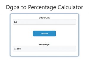 Dgpa to Percentage Calculator