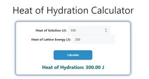 Heat of Hydration Calculator