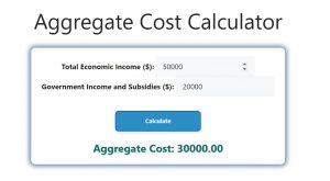 Aggregate Cost Calculator