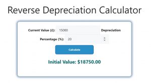 Reverse Depreciation Calculator