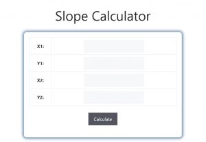 
Slope Calculator
