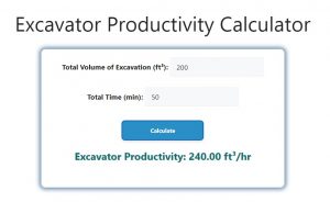 Excavator Productivity Calculator