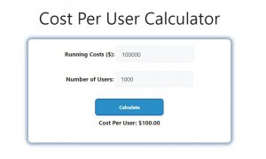 Cost Per User Calculator