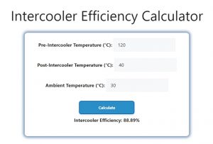 Intercooler Efficiency Calculator