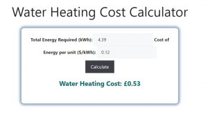 Water Heating Cost Calculator