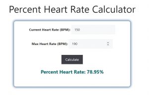 Percent Heart Rate Calculator