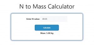 N to Mass Calculator