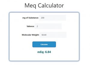 Meq Calculator