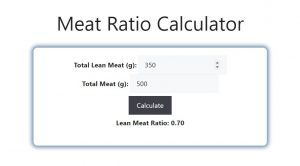 Meat Ratio Calculator