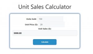 Unit Sales Calculator