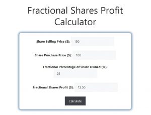 Fractional Shares Profit Calculator