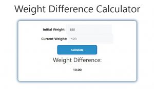 Weight Difference Calculator