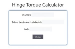 Hinge Torque Calculator