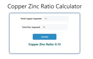 Copper Zinc Ratio Calculator