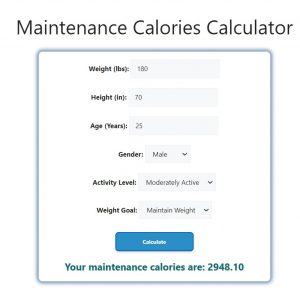 Maintenance Calories Calculator