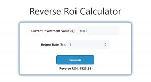 Reverse Roi Calculator