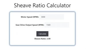 Sheave Ratio Calculator