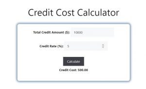 Credit Cost Calculator