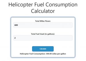 Helicopter Fuel Consumption Calculator